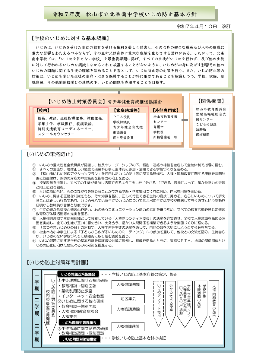 R7 いじめ防止基本方針.pdfの1ページ目のサムネイル